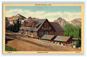 Paradise Lodge Rainier National Park WA Washington Postcard (D22)