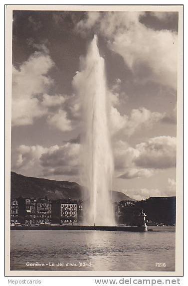 RP, Le Jet D'Eau (90m.), Geneve, Switzerland, 1920-1940s