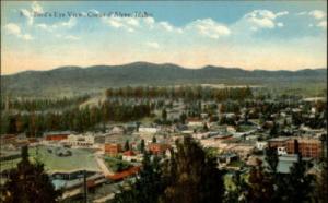 COEUR D'ALENE ID Bird's Eye View c1910 Postcard