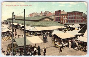 1910 LEXINGTON MARKET BALTIMORE MARYLAND MD ANTIQUE POSTCARD