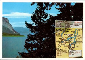 Canada British Columbia Shuswap Lake With Map