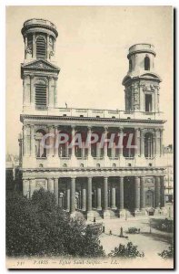 Old Postcard Paris Saint Sulpice Church