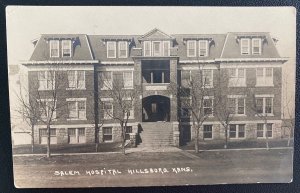 Mint USA Real Picture Postcard Salem Hospital Hillsboro Kansas