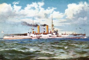 HMS Swiftsure Battleship British Postcard