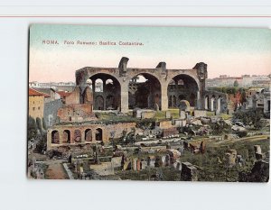 Postcard Basilica Costantina, Foro Romano, Rome, Italy