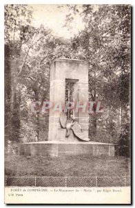 Postcard Old Forest of Compiegne Le Matin da Monument Edgar Brand