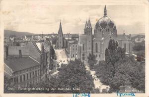 BR71070 trefoldighetskirken og den katholske kirke real photo  oslo   norway