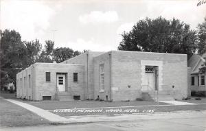 D57/ Wahoo Nebraska Ne Real Photo RPPC Postcard c1940s Veteran's Memorial