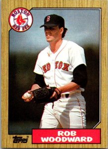 1987 Topps Baseball Card Rob Woodward Boston Red Sox sk3126