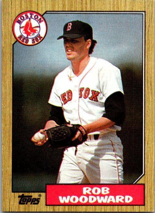 1987 Topps Baseball Card Rob Woodward Boston Red Sox sk3126