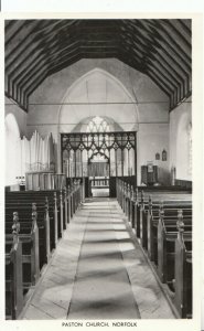 Norfolk Postcard - Interior - Paston Church - Real Photograph - Ref 17787A