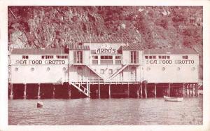 Santa Catalina Island California Arnos Seafood Grotto Antique Postcard K90710