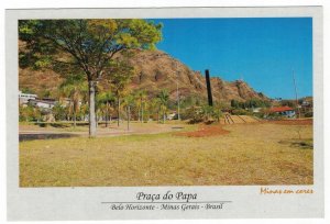 Brazil 2012 Unused Postcard Belo Horizonte Praca do Papa View Nature Hills Trees