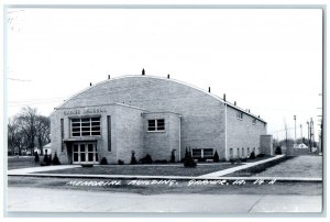 c1950's Memorial Building Street Scene Garner Iowa IA RPPC Photo Postcard