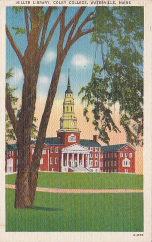 Maine Waterville Miller Library Colby College 1951