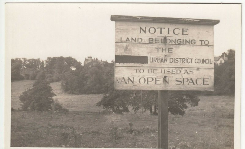 Cheshire; Wilmslow Urban District Sign Defaced For Security During WW2 RP PPC