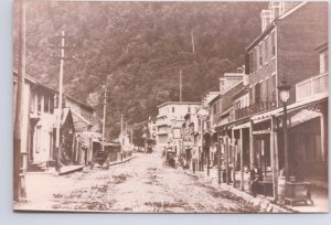 Main Street, Somewhere USA, Sepia, Reproduction, Real Photo Postcard, RP