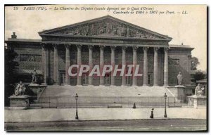 Old Postcard Paris VII Chamber of Deputies frontage overlooking the Quai d'Or...