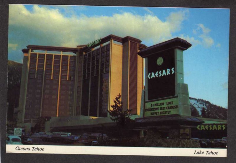 NV Caesars Casino Hotel Gambling Lake Tahoe Nevada Postcard nr Reno