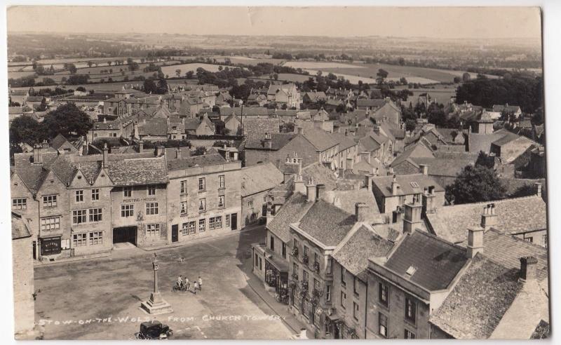 Cotswolds; Stow On The Wold, View From Church Tower RP PPC c 1950, By F Packer