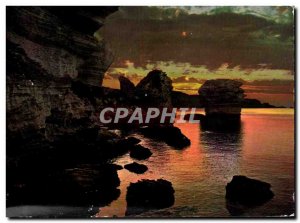 Old Postcard Corsica Ile de Beaute Bonifacio Sunset