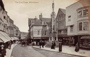 WINCHESTER  HAMPSHIRE ENGLAND~HIGH STREET-STOREFRONTS-POSTCARD