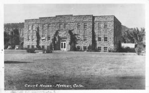 Meeker Colorado Court House Real Photo Antique Postcard K48921