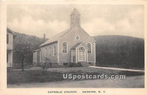 Catholic Church - Hankins, New York NY Postcard