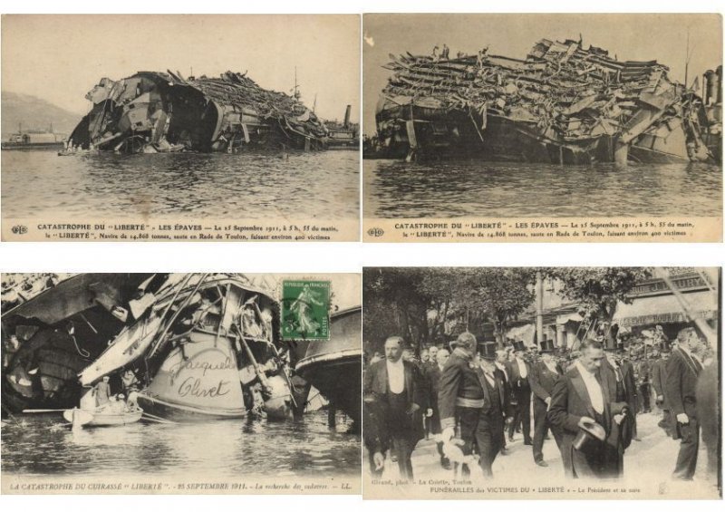 SHIPPING SHIPS BOAT CATASTROPHES DISASTERS 23 Old Pcs. Mostly pre-1940 (L6133)