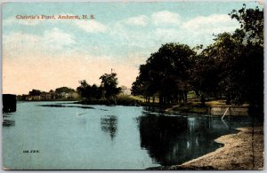 1910's Christie's Pond Amherst Novia Scotia Canada Lake Forest Posted Postcard