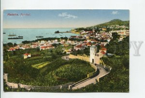 460446 Portugal Madeira Funchal ships in the roadstead Vintage postcard
