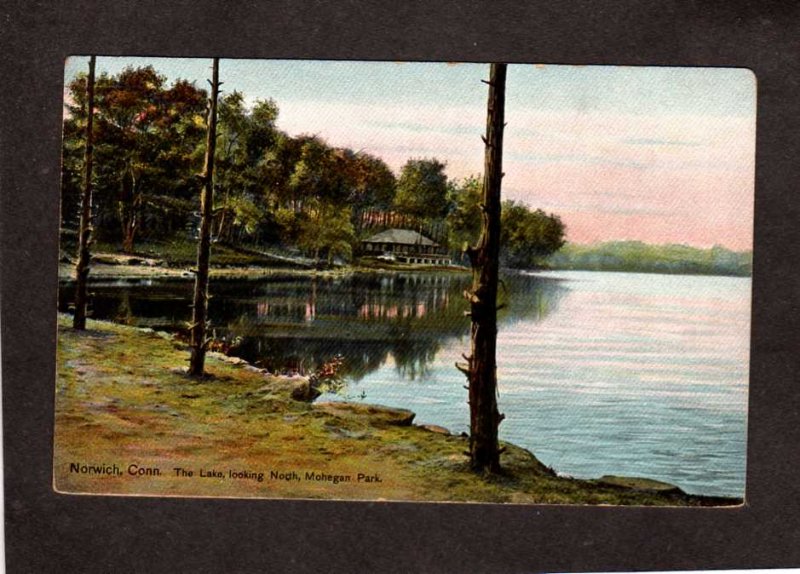 CT Mohegan Park at Lake Norwich Conn Connecticut Vintage Postcard PC