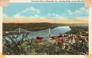 Bird's eye view of Maysville Showing Bridge Across Ohio River Maysville Kentu...