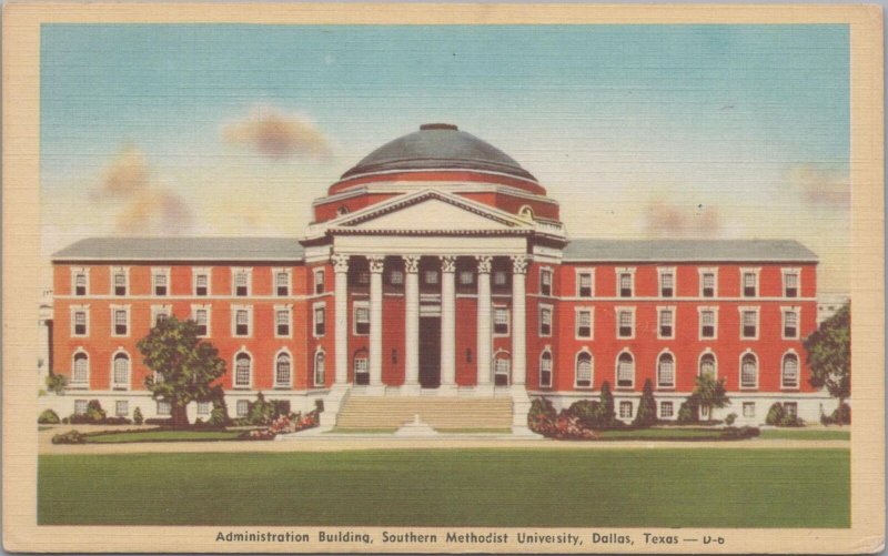 Postcard Administration Building Southern Methodist University Dallas TX