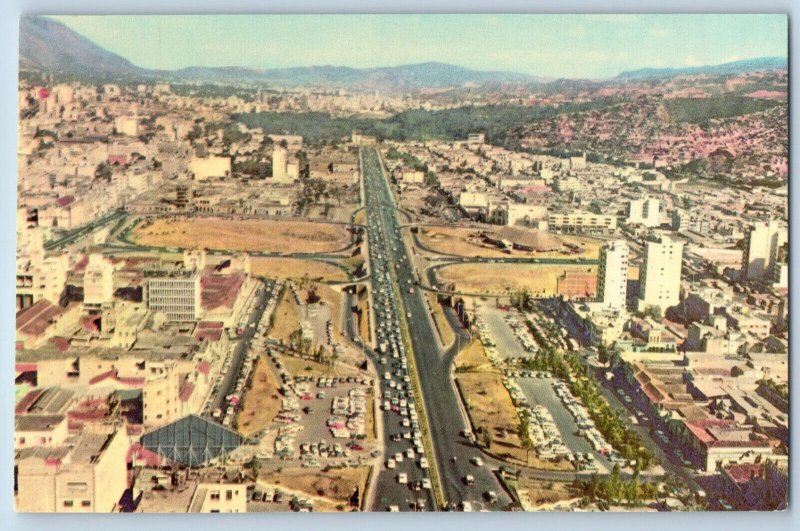 Caracas Venezuela Postcard Vista Aerea De La Avenida Bolivar c1950's