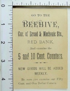 1882 Beehive 5 & 10¢ Old Lady & Man Reading Knitting Lamplight Stove F89