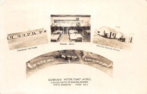 Dawson Georgia Clearview Motor Court and Grill Real Photo Postcard AA60832