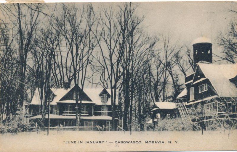 January Winter View Methodist Camp Casowasco - Moravia  NY, New York - pm 1958