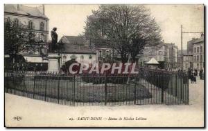 Old Postcard Saint Denis Nicolas Leblanc Statue