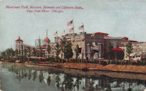 c.'09, View from River, Riverview Amusement Park, Msg, Chicago, IL  Old Postcard