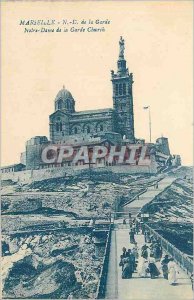 Old Postcard Marseille Notre Dame de la Garde Church