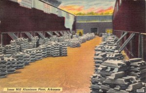 Linen Postcard Jones Mill Aluminum Plant in Arkansas~129930