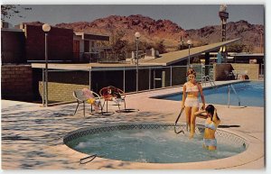 Boulder City, NV NEVADA INN Swimming Pool Roadside 1960s Chrome Vintage Postcard