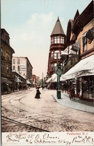 Pawtucket RI Broad Street c1905 Rhode Island News Co Postcard G95