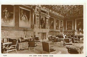 Hertfordshire Postcard - King James Room - Hatfield House - RP - Ref 7262A