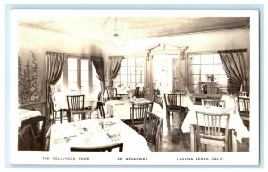 c1930's The Hollyhock Room Laguna Beach California CA RPPC Photo Postcard