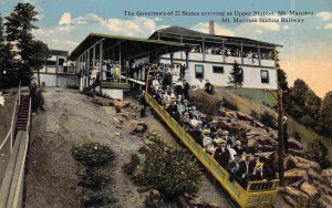 Governors of 22 States Upper Station Mt Manitou Incline Railroad CO postcard