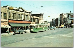 VINTAGE POSTCARD CHICAGO TRANSIT AUTHORITY PPC GREEN HORNET ON STREET SCENE