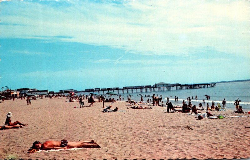 Maine Old Orchard Beach Showing Pier 1974