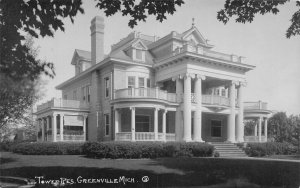 J72/ Greenville Michigan RPPC Postcard c1910 Tower Residence Home 282